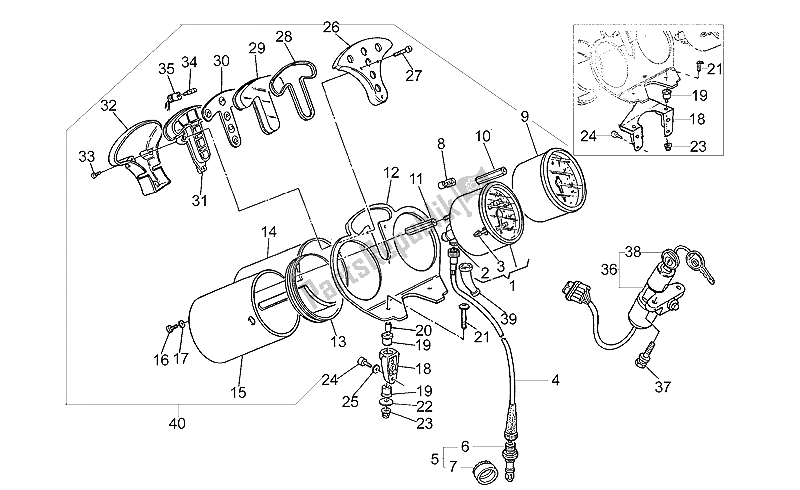 Toutes les pièces pour le Tableau De Bord du Moto-Guzzi California EV V 11 USA 1100 1997