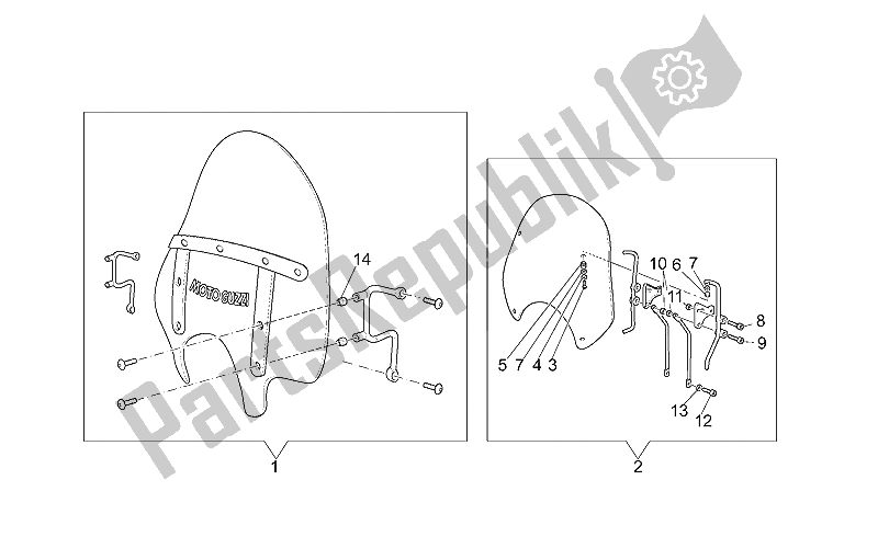 Todas las partes para Parabrisas de Moto-Guzzi California Special Sport 1100 2001