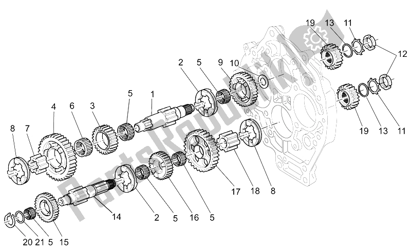 Alle onderdelen voor de Aangedreven As van de Moto-Guzzi V 11 LE Mans 1100 2002