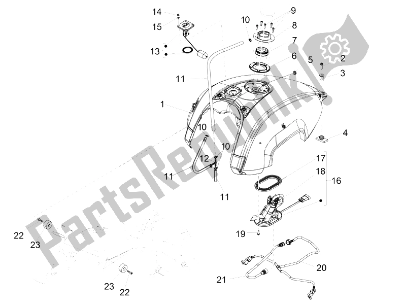 Toutes les pièces pour le Réservoir D'essence du Moto-Guzzi Audace 1400 2015