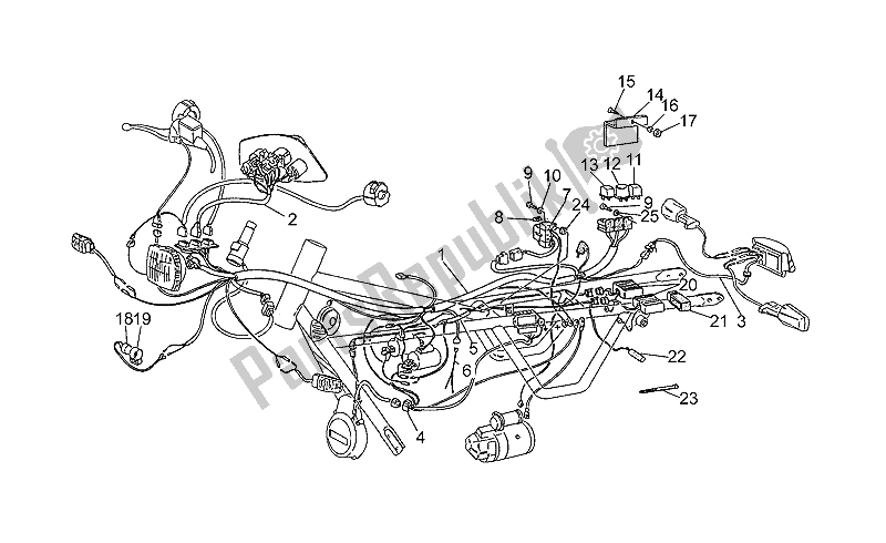 Todas las partes para Sistema Eléctrico de Moto-Guzzi SP 750 1990