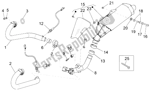 Tutte le parti per il Unità Di Scarico del Moto-Guzzi Stelvio 1200 8V STD NTX 2011