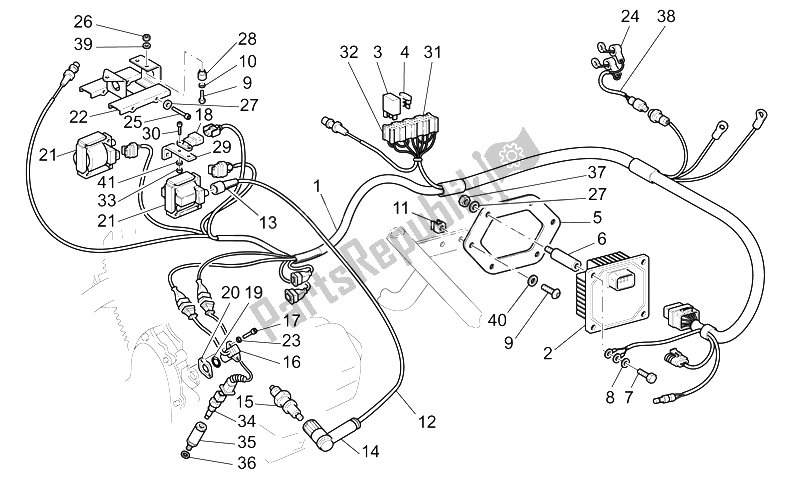 Toutes les pièces pour le Systeme électrique du Moto-Guzzi California EV Touring PI 1100 2002