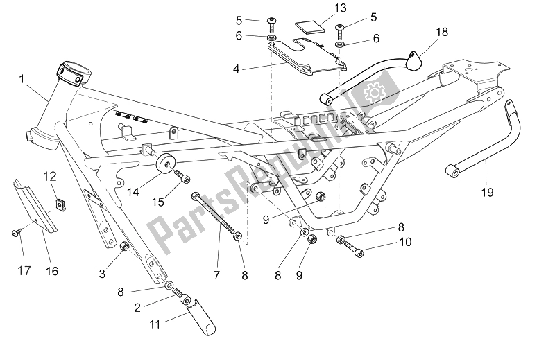 Alle onderdelen voor de Kader I van de Moto-Guzzi V7 Classic 750 2008