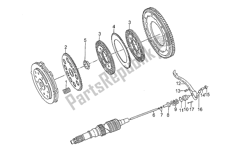 Toutes les pièces pour le Embrayage du Moto-Guzzi Daytona Racing 1000 1996