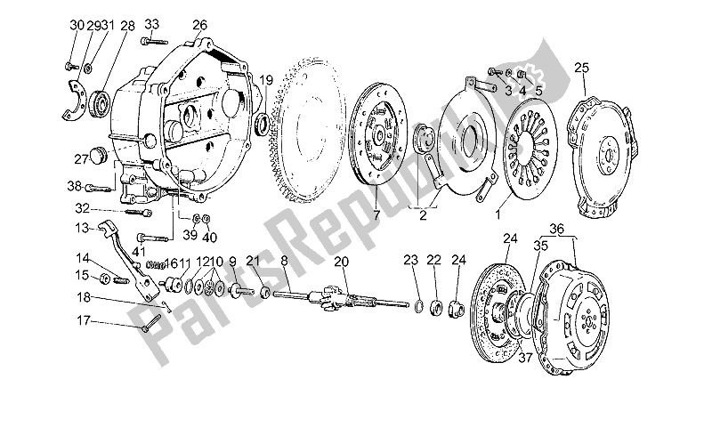 All parts for the Clutch of the Moto-Guzzi V 35 C 50 350 1985