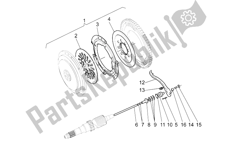 Toutes les pièces pour le Embrayage Monodisque 1ère Série du Moto-Guzzi California EV PI CAT 1100 2003