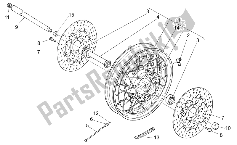 Toutes les pièces pour le Roue Avant du Moto-Guzzi California EV PI CAT 1100 2003