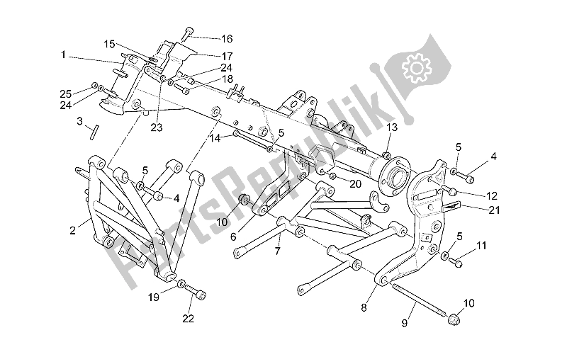 Toutes les pièces pour le Cadre du Moto-Guzzi V 11 LE Mans Sport Naked 1100 2001