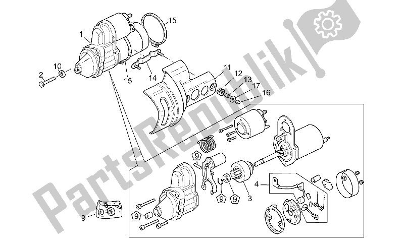 Todas las partes para Motor De Arranque de Moto-Guzzi V 11 Sport Mandello 1100 1999