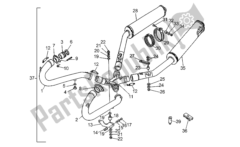 Toutes les pièces pour le Kit Booster du Moto-Guzzi V 10 Centauro 1000 1997