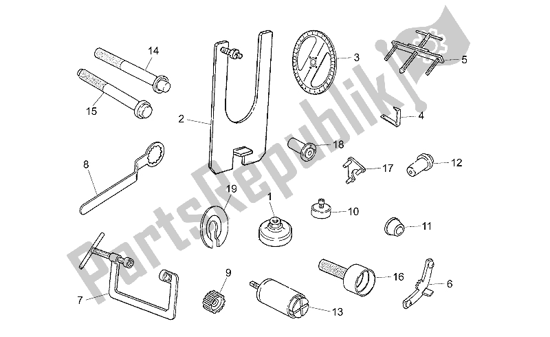 Toutes les pièces pour le Outils Spécifiques Ii du Moto-Guzzi V 11 LE Mans Sport Naked 1100 2001