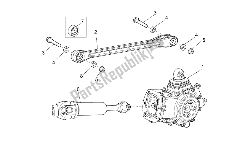 Toutes les pièces pour le Transmission Terminée du Moto-Guzzi Norge 1200 IE 8V Polizia Stradale 2014