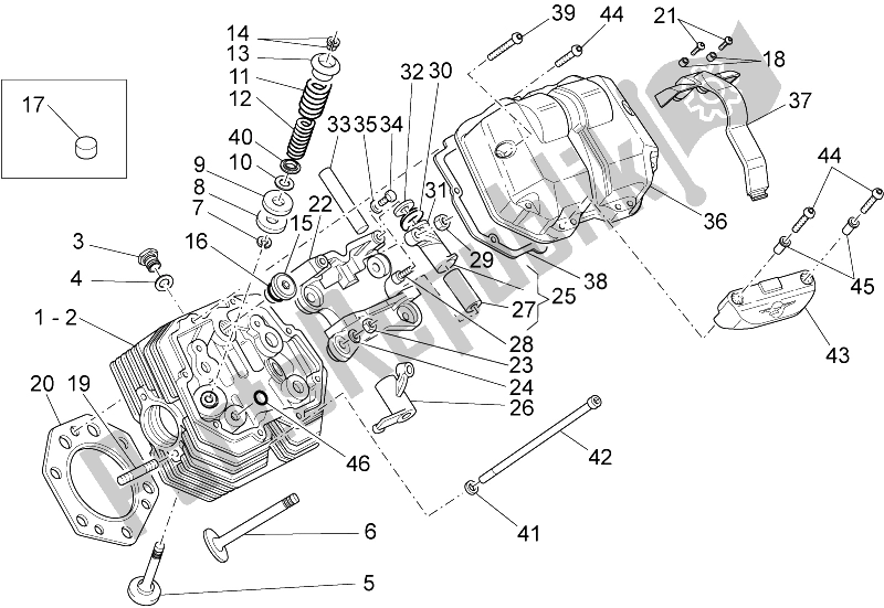 Tutte le parti per il Testata E Valvole I del Moto-Guzzi Griso V IE 850 2006