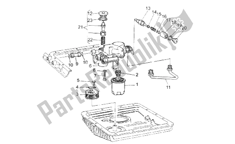 Toutes les pièces pour le Filtre à L'huile du Moto-Guzzi V 10 Centauro 1000 1997