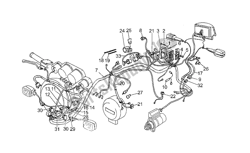 All parts for the Electrical System of the Moto-Guzzi 850 T5 III Serie Civile 1985