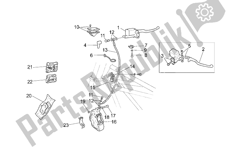 All parts for the Front Brake System of the Moto-Guzzi California Special Sport 1100 2001