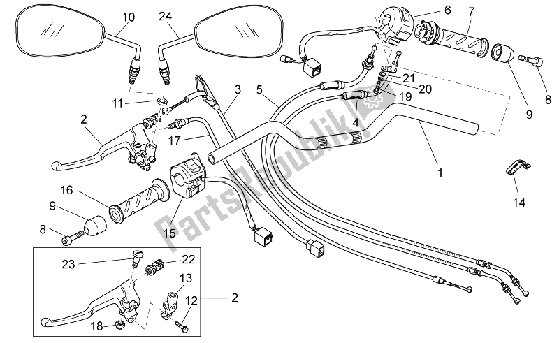 All parts for the Handlebar - Controls of the Moto-Guzzi V7 Stone 750 2014