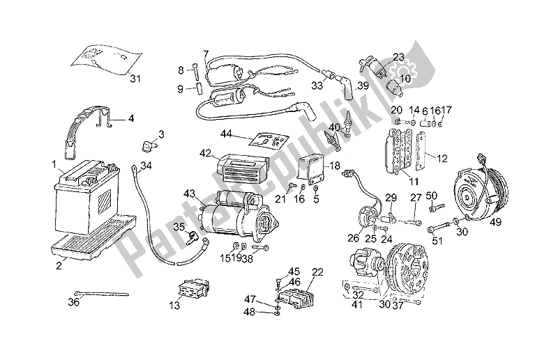 Todas las partes para Batería de Moto-Guzzi NTX 350 1987