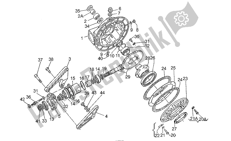 All parts for the Rear Bevel Gear of the Moto-Guzzi Daytona RS 1000 1997