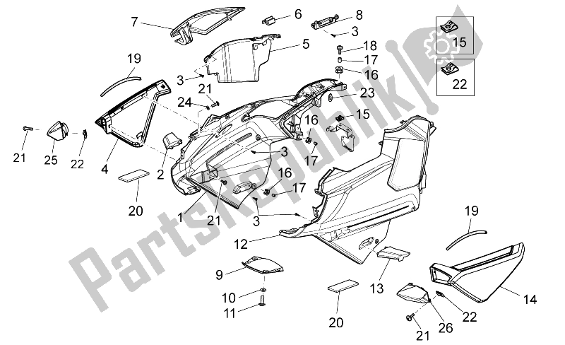 Toutes les pièces pour le Corps Avant - Conduit du Moto-Guzzi Stelvio 1200 2008