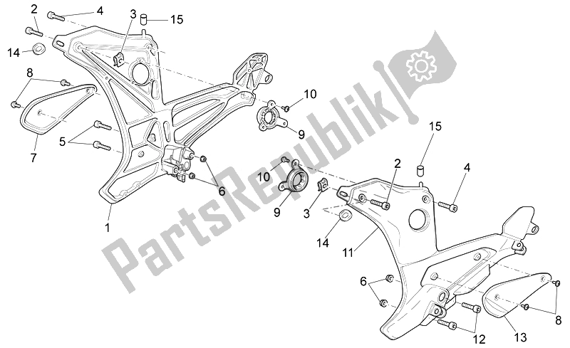 All parts for the Foot Rests Ii of the Moto-Guzzi Norge 850 2007