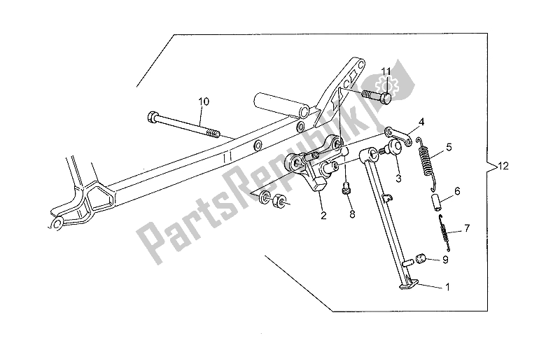 Todas las partes para Soporte Lateral de Moto-Guzzi Quota 1000 1992