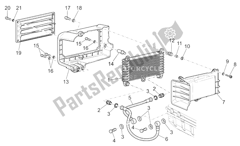 Toutes les pièces pour le Radiateur D'huile du Moto-Guzzi Griso V IE 1100 2005