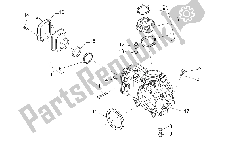 All parts for the Trans. Cpl.-cage of the Moto-Guzzi Griso S E 1200 8V 2015