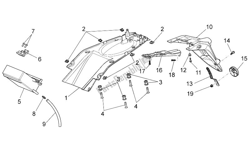 All parts for the Rear Body - Mudguard of the Moto-Guzzi Griso S E 1200 8V 2015