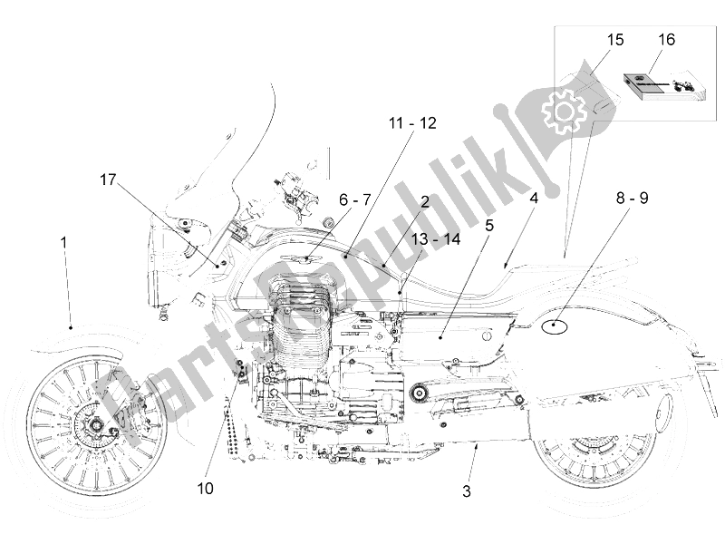 Alle onderdelen voor de Sticker van de Moto-Guzzi California 1400 Touring SE ABS 2015