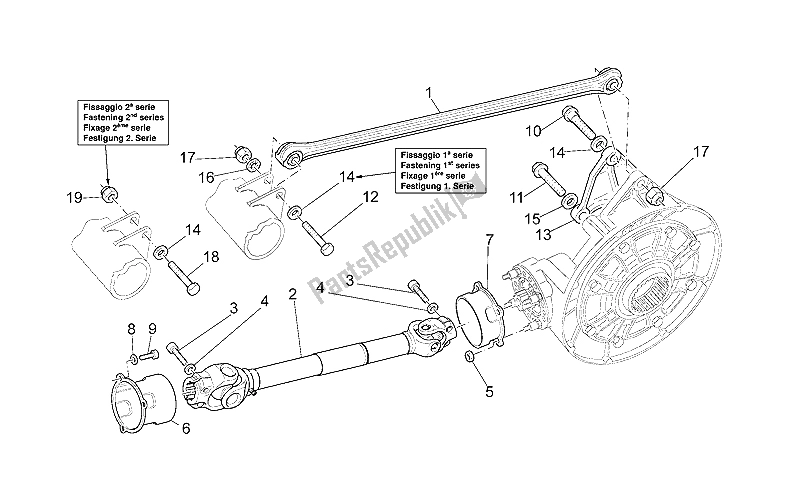 Wszystkie części do Transmisja Zako? Czona Moto-Guzzi V 11 Sport Mandello 1100 1999