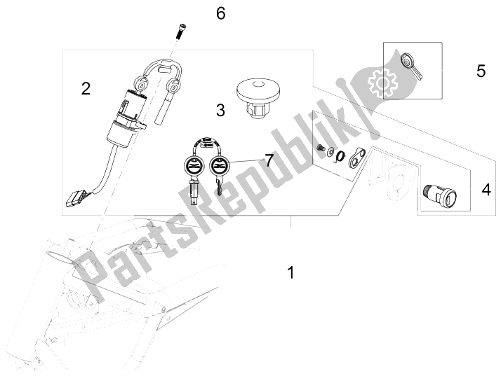 Todas las partes para Cerraduras de Moto-Guzzi Audace 1400 2015