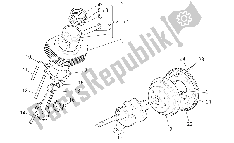 Toutes les pièces pour le Vilebrequin Cpl. Du Moto-Guzzi V 11 CAT 1100 2003