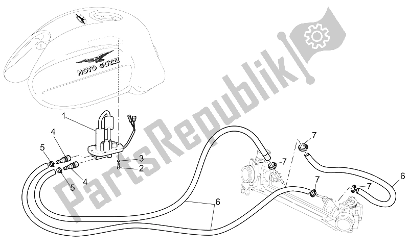 Todas las partes para Suministro De Combustible de Moto-Guzzi V 11 LE Mans 1100 2002