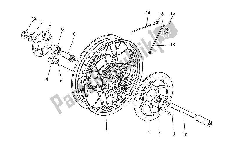 Toutes les pièces pour le Roue Arrière du Moto-Guzzi Nevada 350 1992