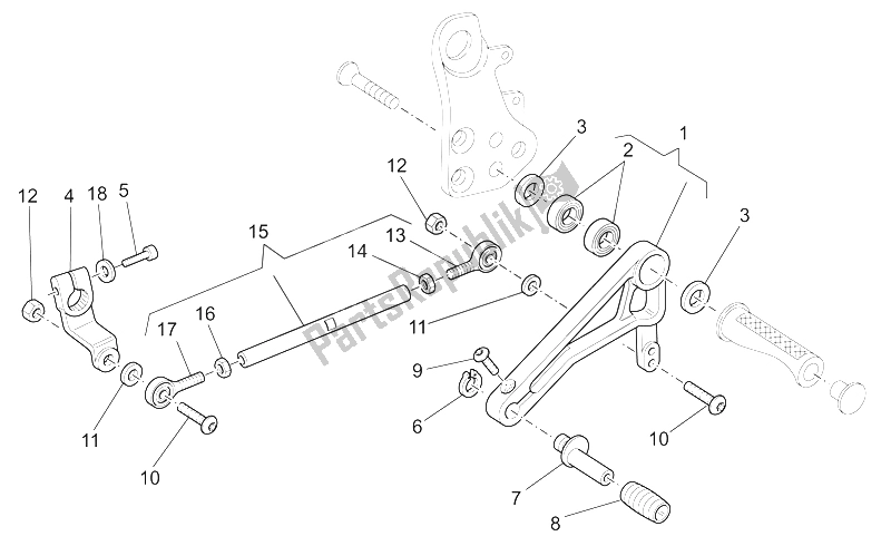 Todas las partes para Palanca De Cambios de Moto-Guzzi MGS 01 Corsa 1200 2004