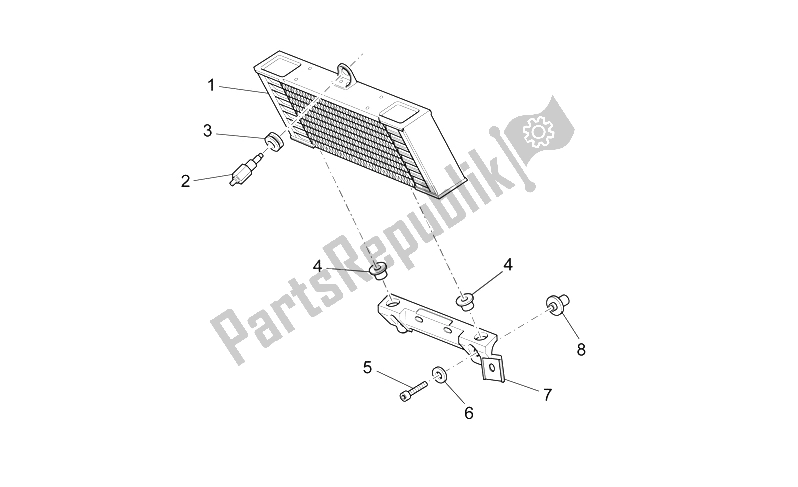 Toutes les pièces pour le Radiateur D'huile du Moto-Guzzi 1200 Sport 8V 2008