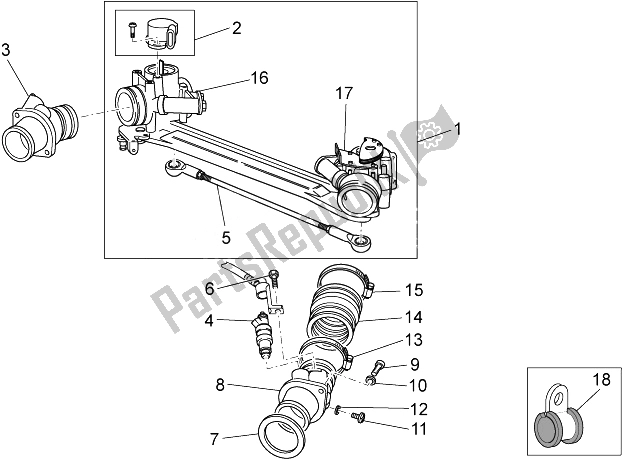 Todas las partes para Cuerpo Del Acelerador de Moto-Guzzi Nevada 750 S 2010