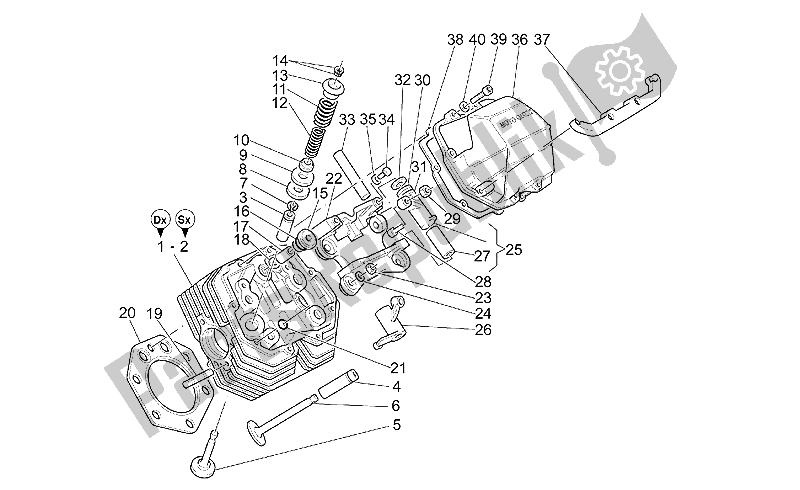 Todas las partes para Cabezas de Moto-Guzzi Quota ES 1100 1998