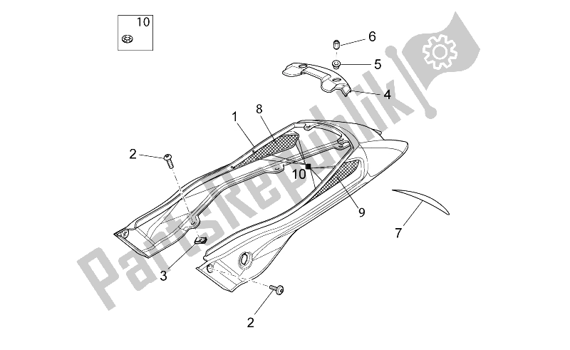 Toutes les pièces pour le Carrosserie Arrière - Carénage Arrière du Moto-Guzzi Griso V IE 850 2006