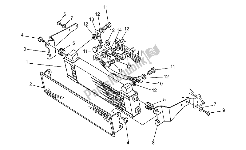 Toutes les pièces pour le Refroidisseur D'huile du Moto-Guzzi V 10 Centauro 1000 1997