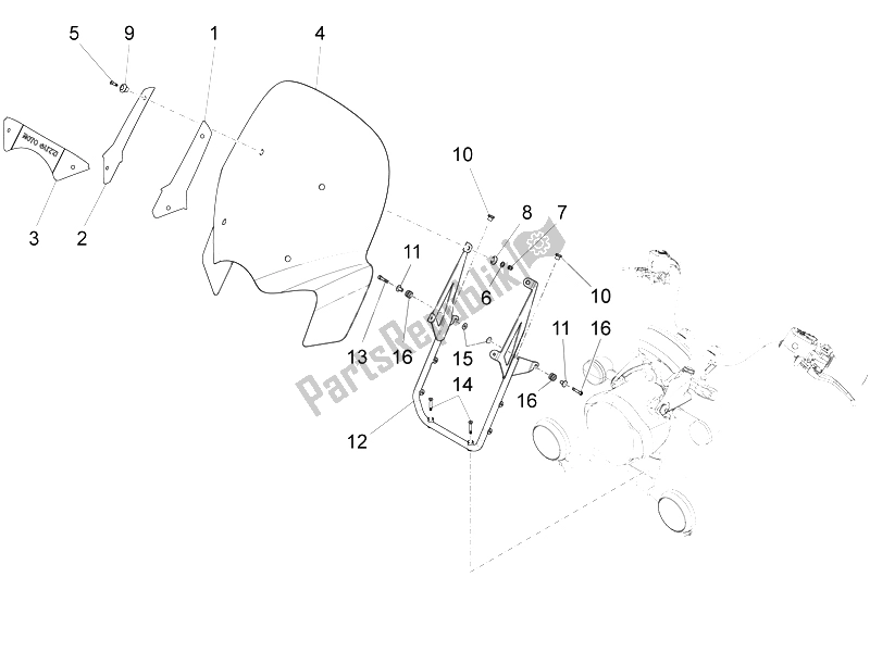 All parts for the Windshield of the Moto-Guzzi California 1400 Touring ABS 2012