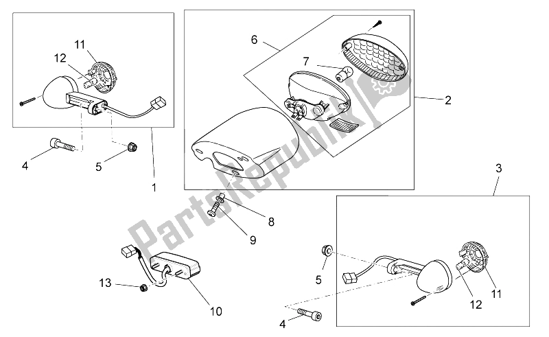 Tutte le parti per il Luci Posteriori del Moto-Guzzi Nevada Classic IE 750 2009