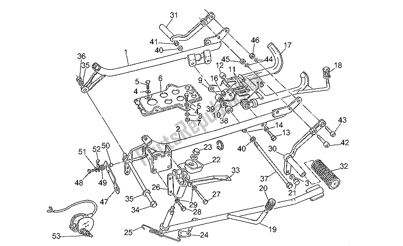 All parts for the Foot Rests - Lateral Stand of the Moto-Guzzi 850 T5 Polizia Vecchiotipo 1985