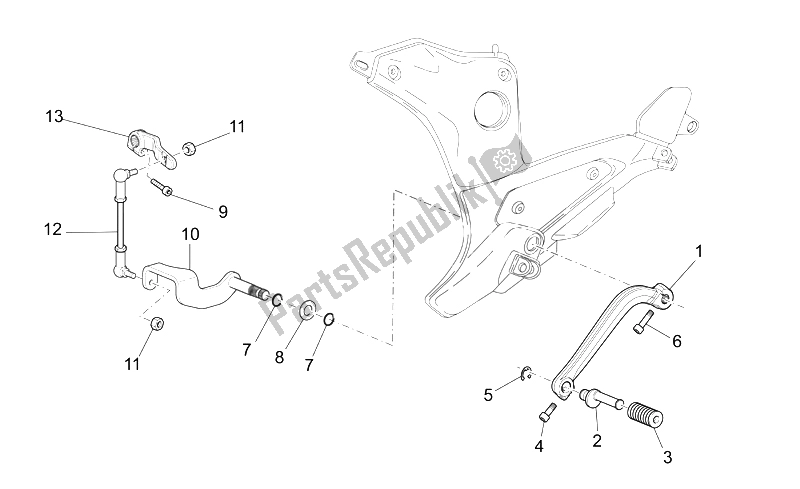 Toutes les pièces pour le Levier du Moto-Guzzi Breva V IE 1100 2005