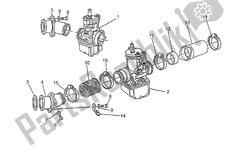 Toutes les pièces pour le Alimentation (carburateur) du Moto-Guzzi Nevada Club 750 1998