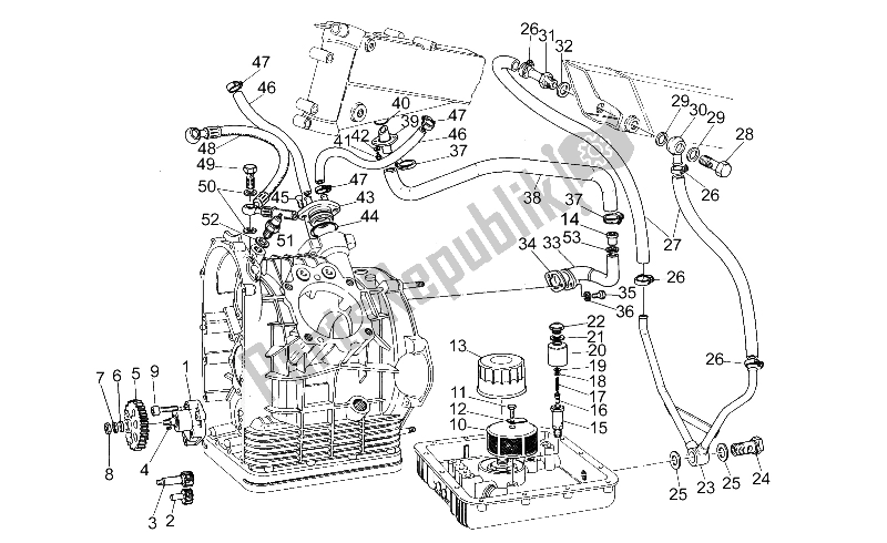All parts for the Oil Pump of the Moto-Guzzi Daytona 1000 1992