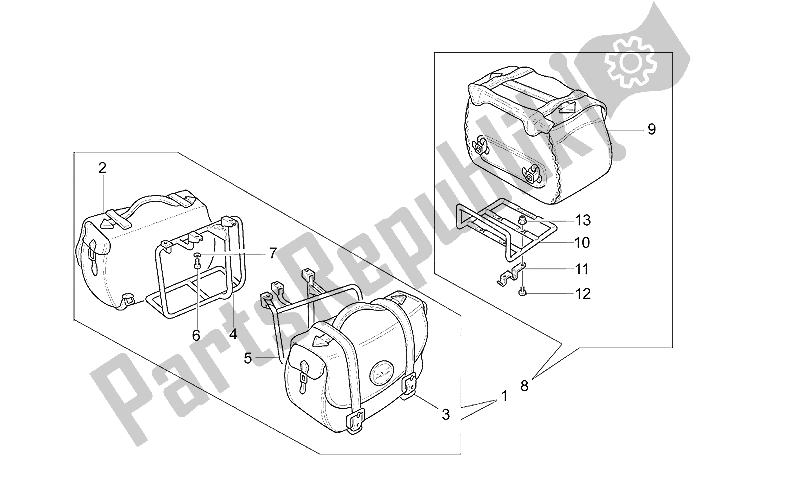 Toutes les pièces pour le Valises Latérales En Cuir En Option du Moto-Guzzi California Jackal 1100 1999