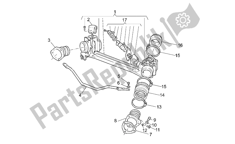 All parts for the Throttle Body of the Moto-Guzzi V 11 LE Mans Sport Naked 1100 2001